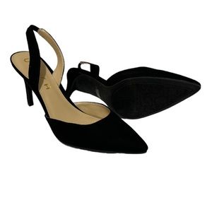 UNISA Women's Black Suede Slingback Heels Shoe Size 7